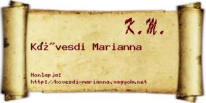 Kövesdi Marianna névjegykártya