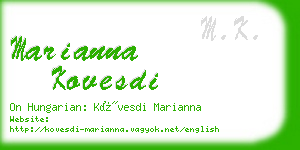 marianna kovesdi business card