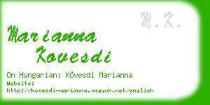 marianna kovesdi business card